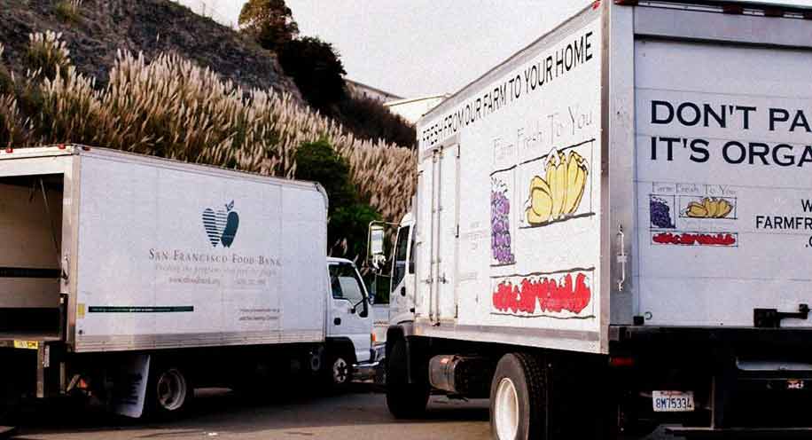 Food Bank and Farm Delivery Vans